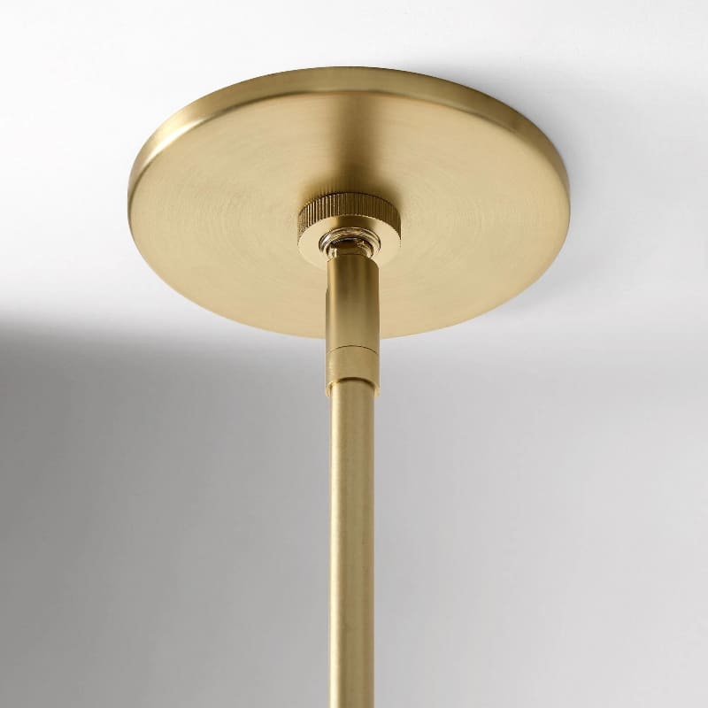 Tiered Milk Pendant Light - Antique Brass Glass Light Fixture